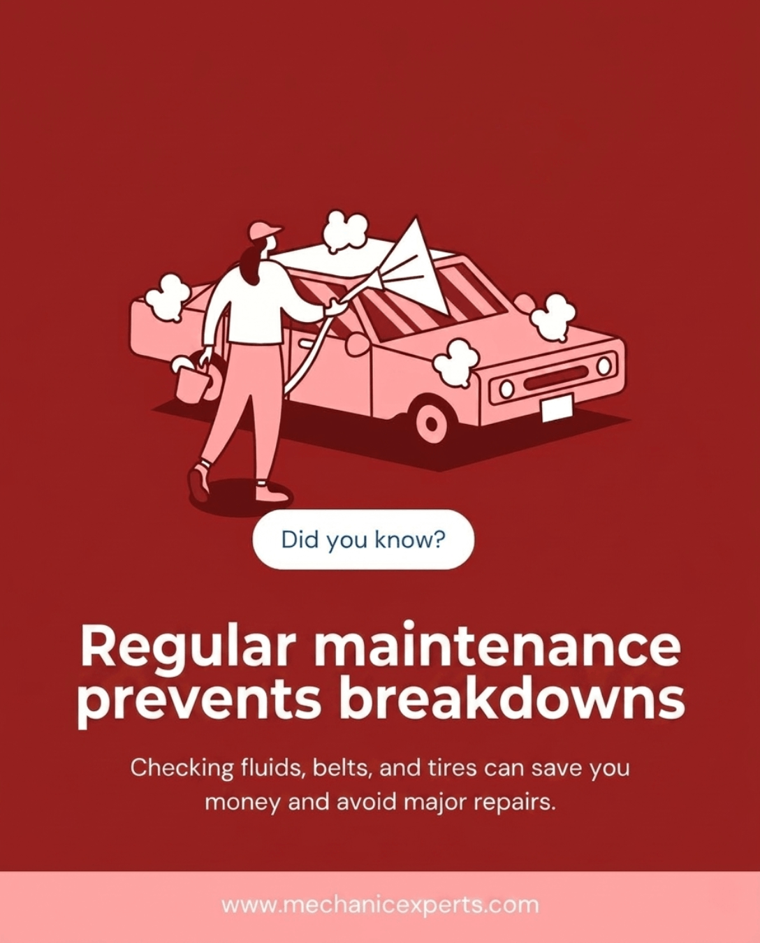 Maintenance Tips — Automotive social post example