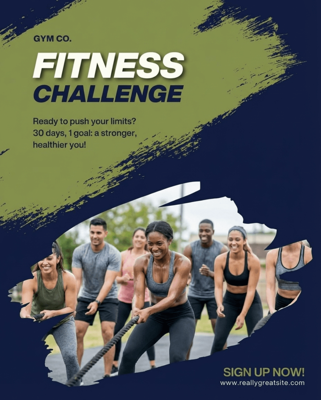 Fitness Challenge — Health & Fitness social post example