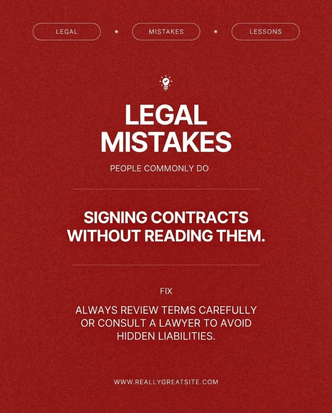 Common Mistakes — Legal Services social post example